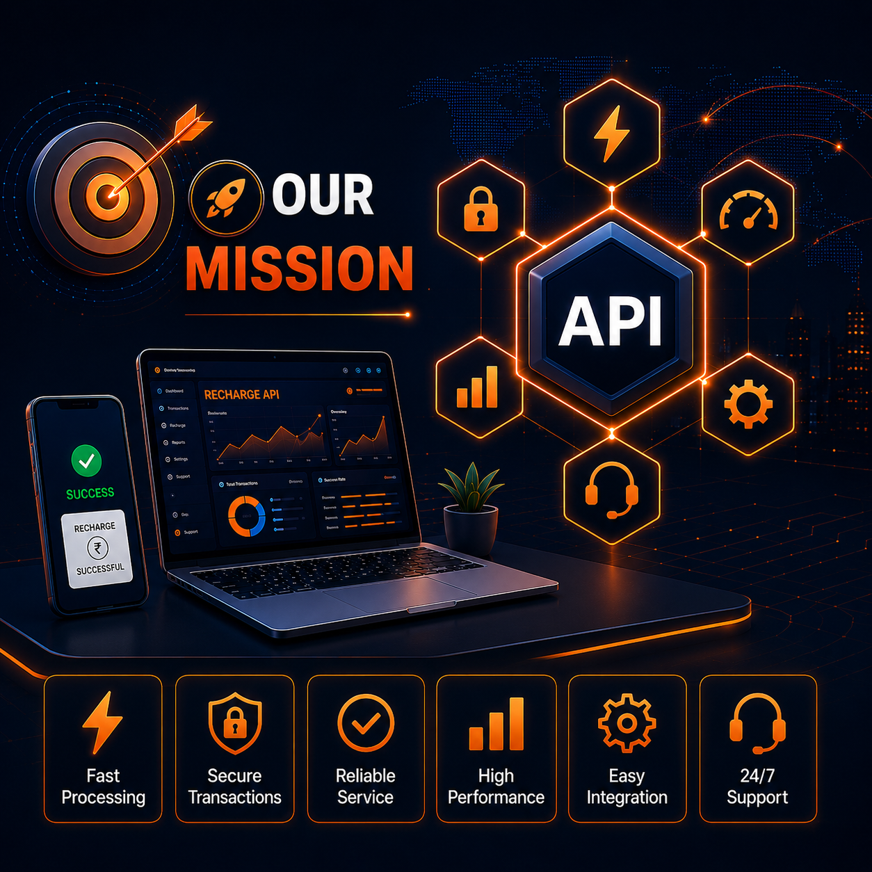API Solution Recharge Service Mission image